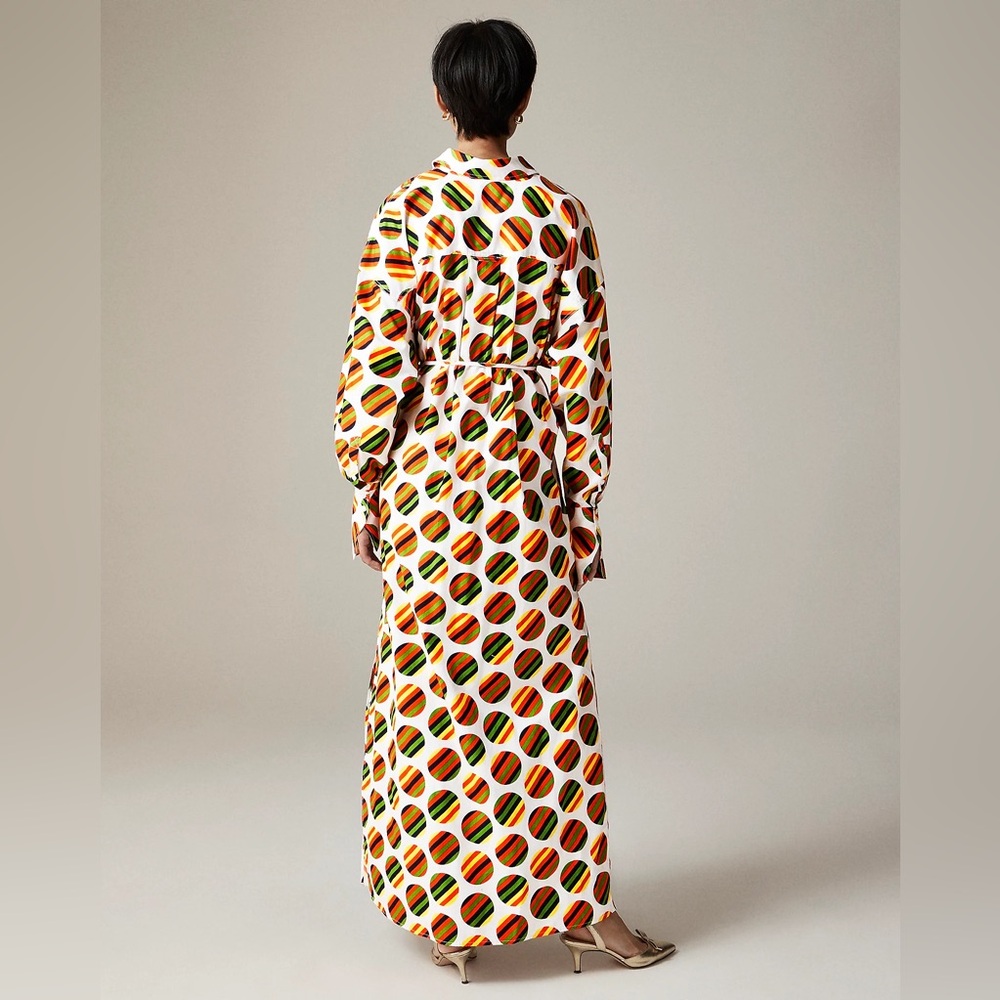 Christopher John Rogers X J.Crew Étienne shirtdress polka-dot poplin CF476 - Picture 3 of 14
